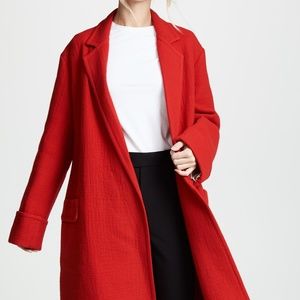 helmut lang red coat